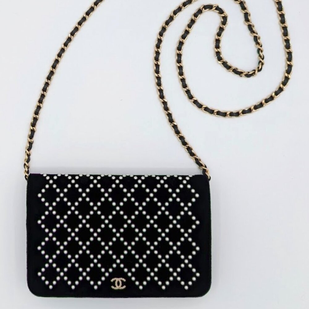 Chanel Velvet Pearl WOC Wallet on Chain